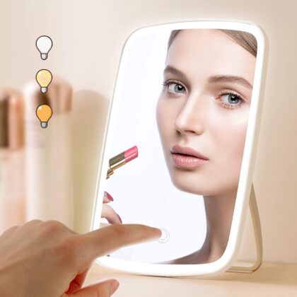 Jordan Judy miroir LED tactile rechargeable portable pour maquillage.