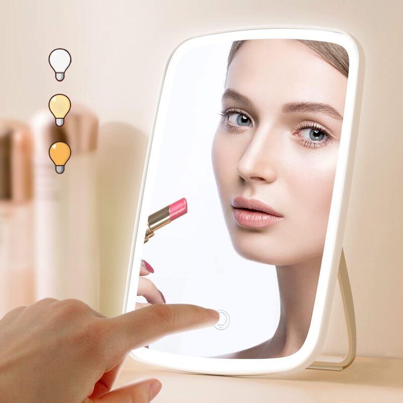 Jordan Judy miroir LED tactile rechargeable portable pour maquillage.