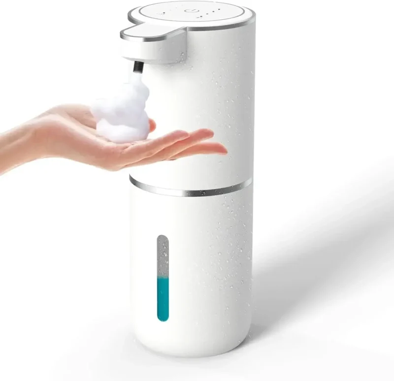 Distributeur automatique de savon en mousse 400 ml, intelligent, USB, mural ou de bureau. – Image 6